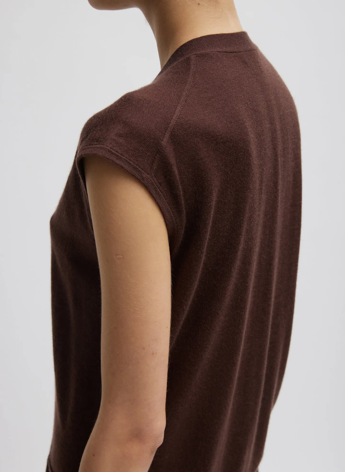 Cashmere Silk Blend Sleeveless Button Down Sweater sold by Tibi product image thumbnail 2