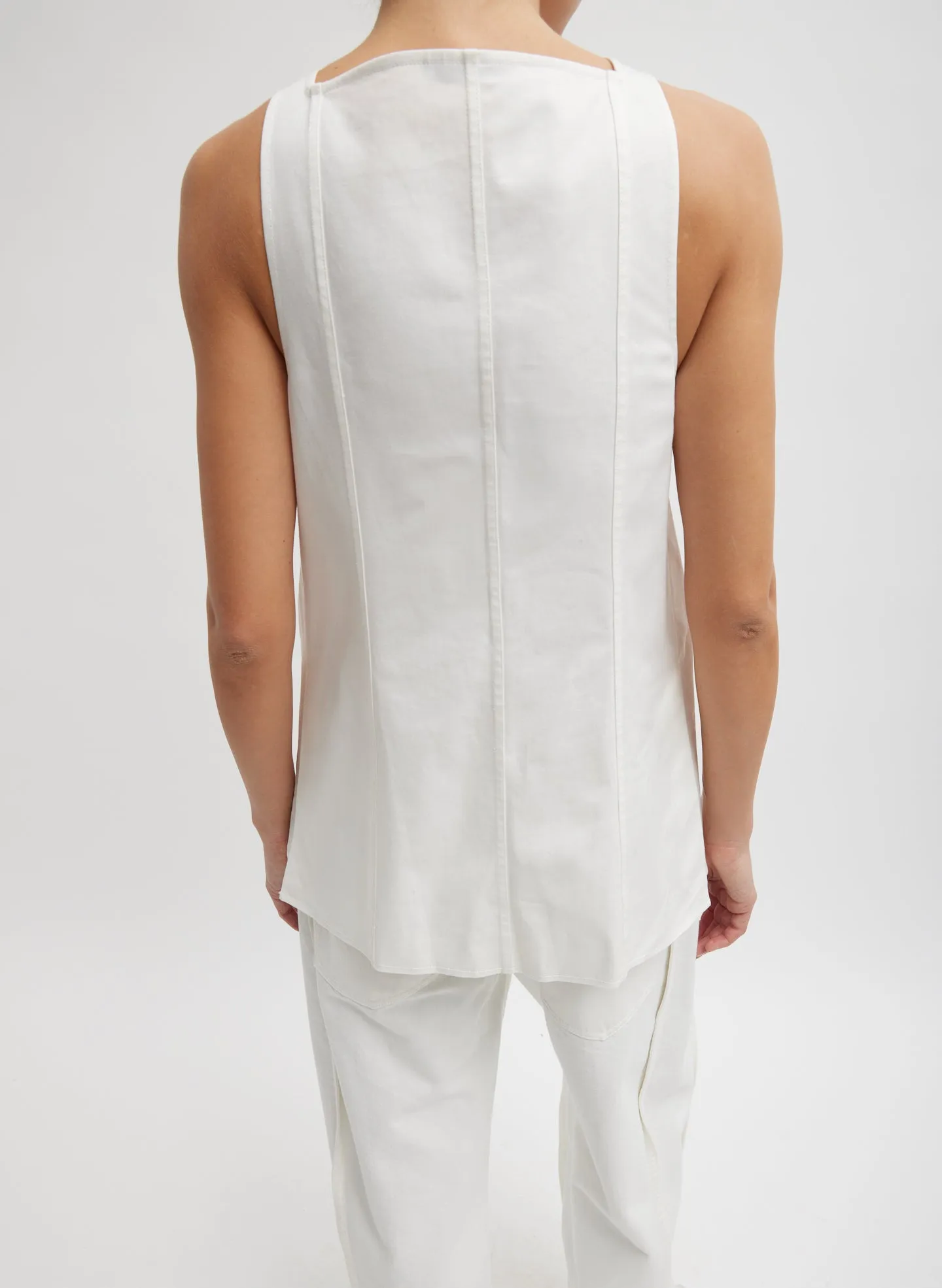 Chino Slit Front Sleeveless Tunic sold by Tibi product image thumbnail 4