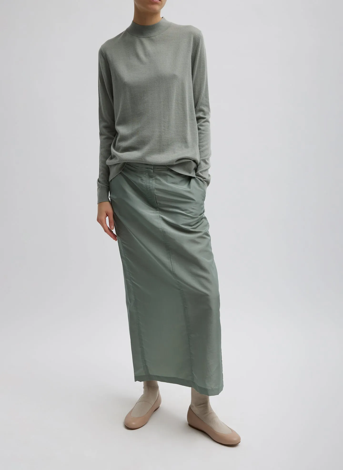 Cashmere Silk Blend Mock Neck Easy Sweater sold by Tibi product image thumbnail 5