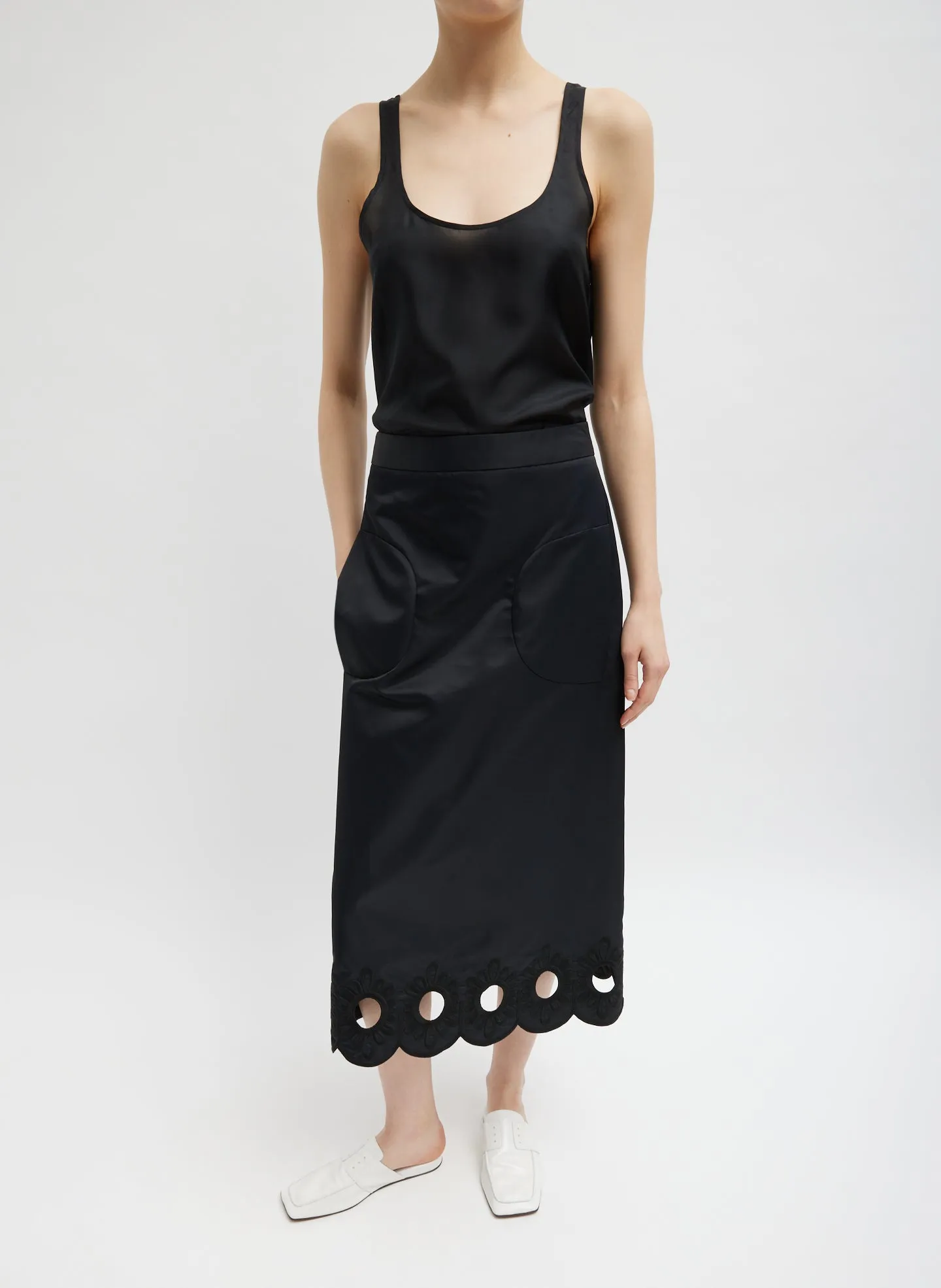 Daisy Embroidered Nylon Skirt sold by Tibi