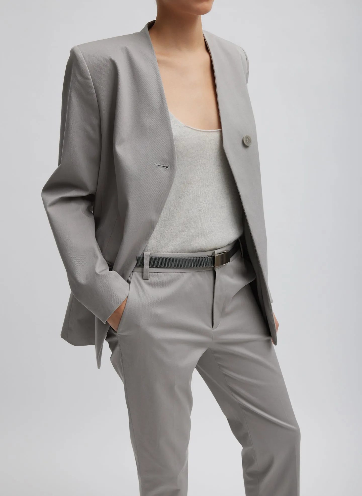 Oliver Cotton Stretch Tricotine Lennon Ankle Pant sold by Tibi product image thumbnail 4