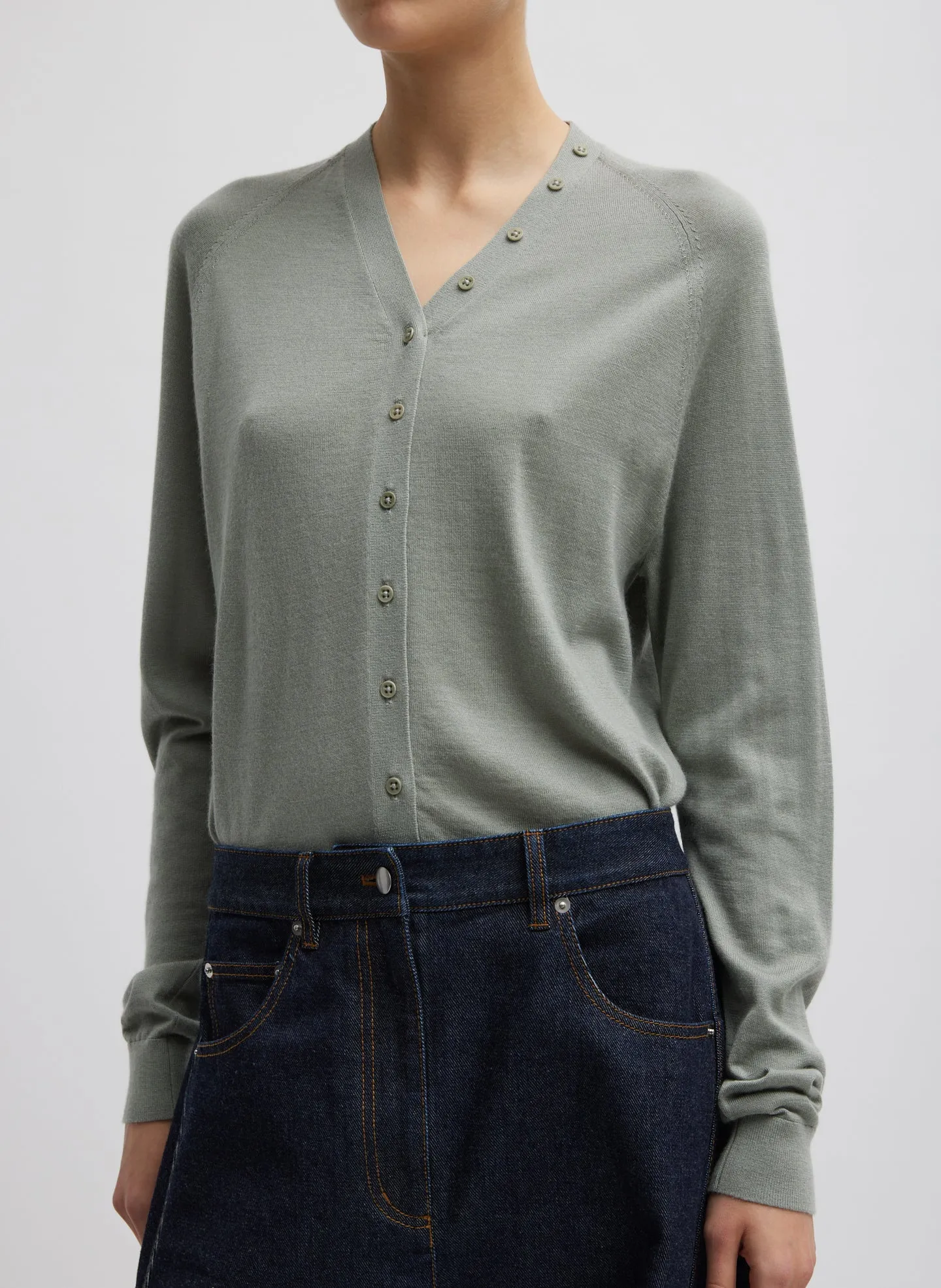Cashmere Silk Blend Slim Cardigan sold by Tibi