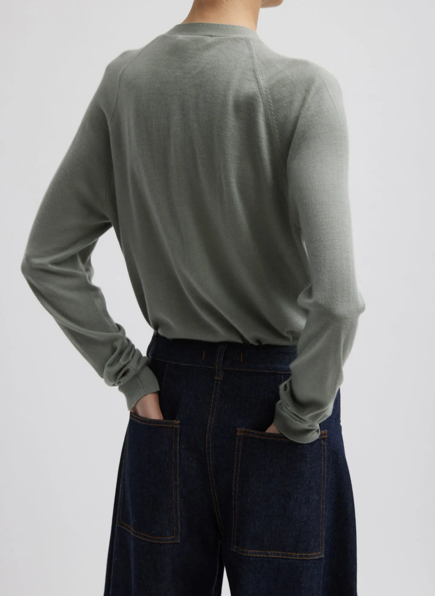 Cashmere Silk Blend Slim Cardigan sold by Tibi product image thumbnail 3