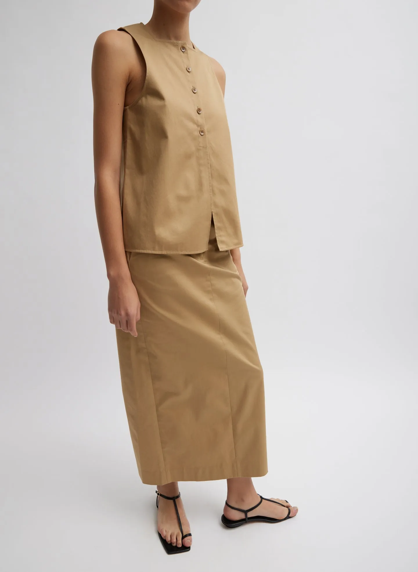 Chino Maxi Skirt sold by Tibi product image thumbnail 2