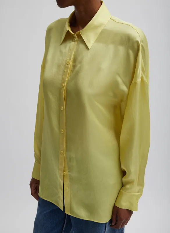 Spring Acetate Shirt With Cocoon Back made by Tibi