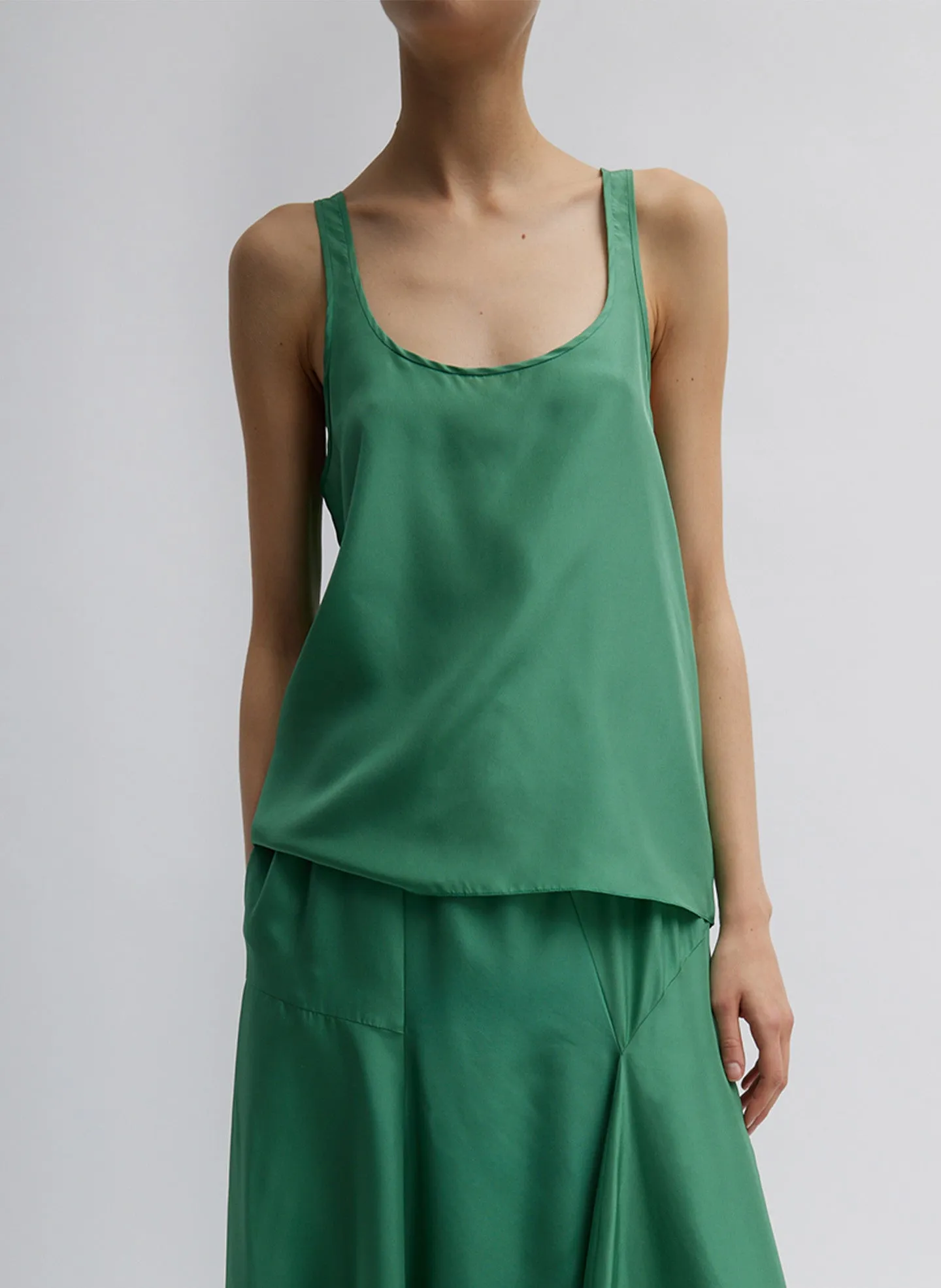 Silk Habutai Tank Top sold by Tibi