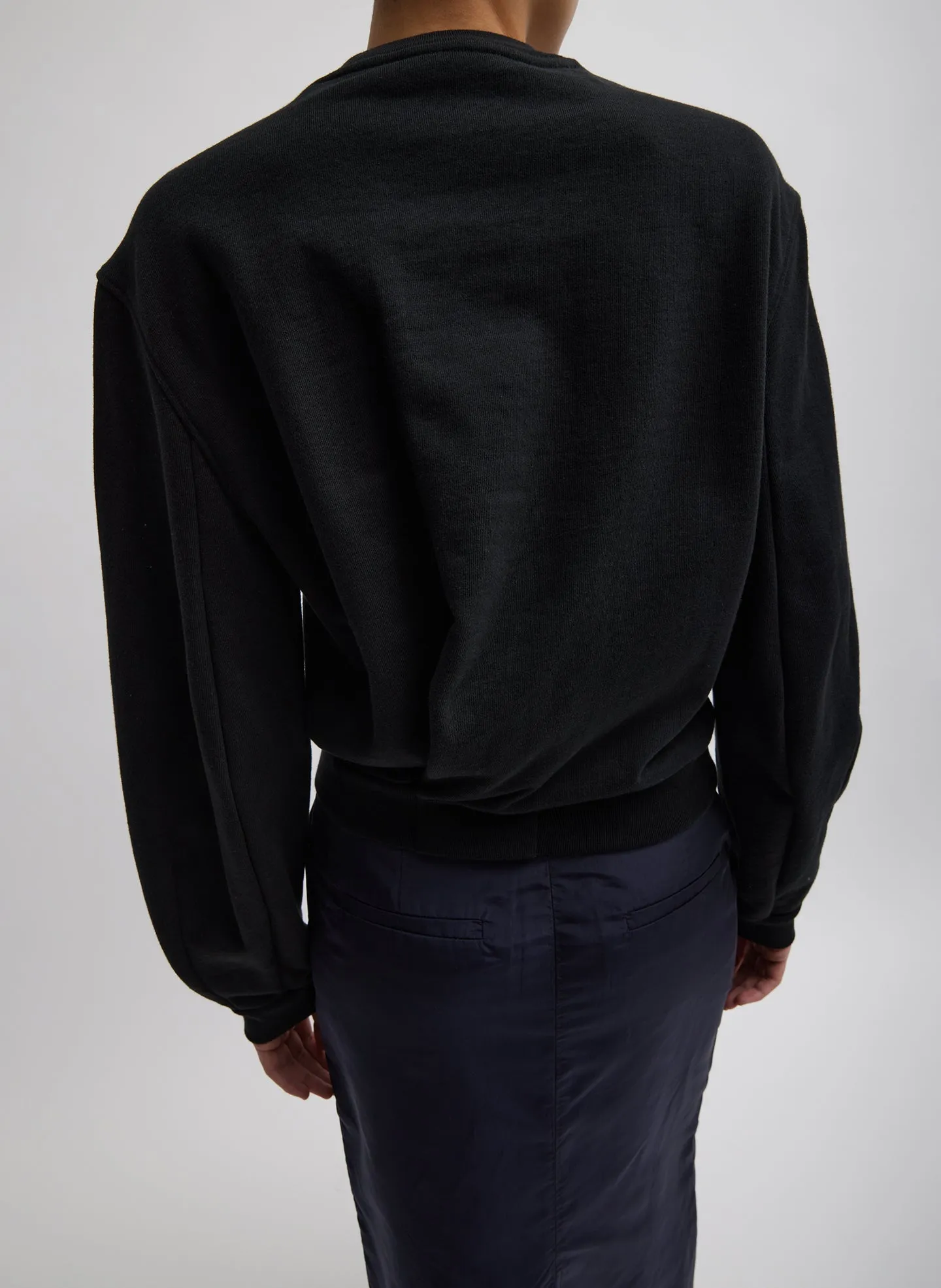 Sculpted Long Sleeve Sweatshirt sold by Tibi product image thumbnail 4