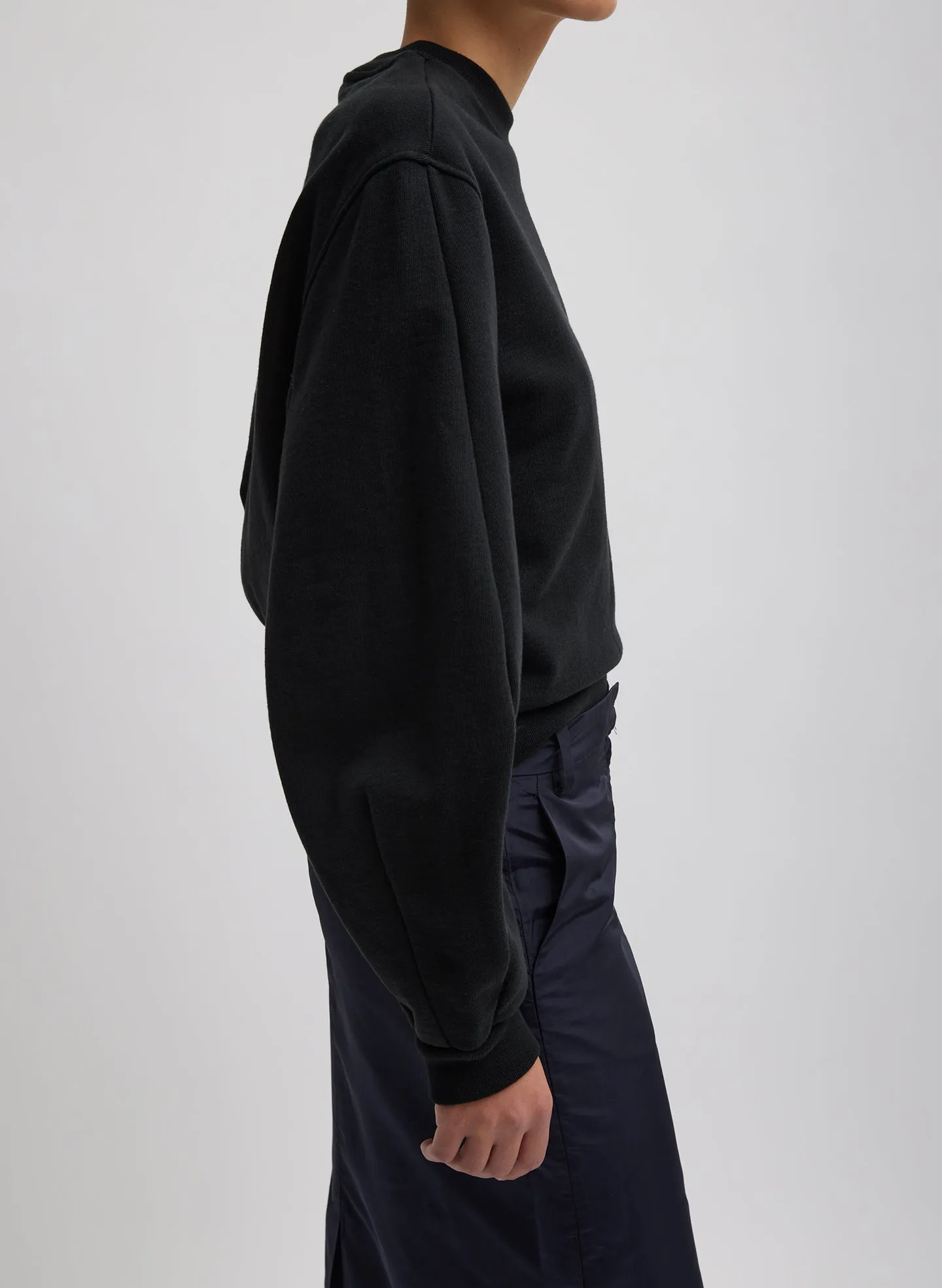 Sculpted Long Sleeve Sweatshirt sold by Tibi product image thumbnail 3