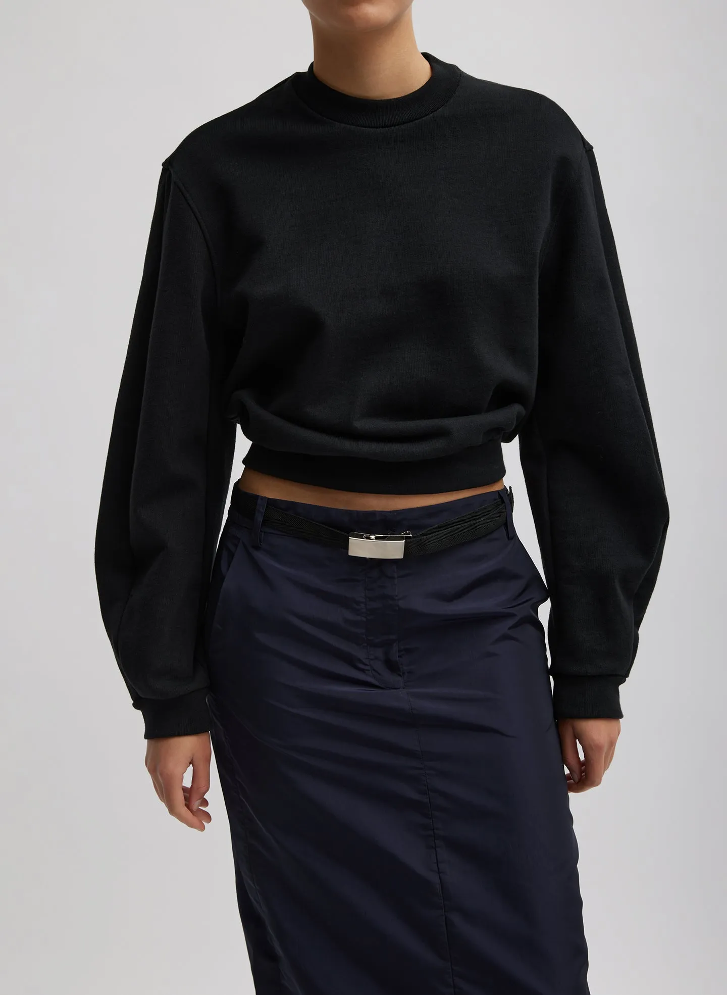 Sculpted Long Sleeve Sweatshirt sold by Tibi product image thumbnail 2
