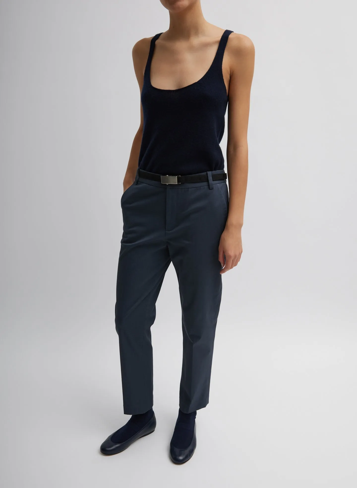 Oliver Cotton Stretch Tricotine Lennon Ankle Pant sold by Tibi product image thumbnail 4