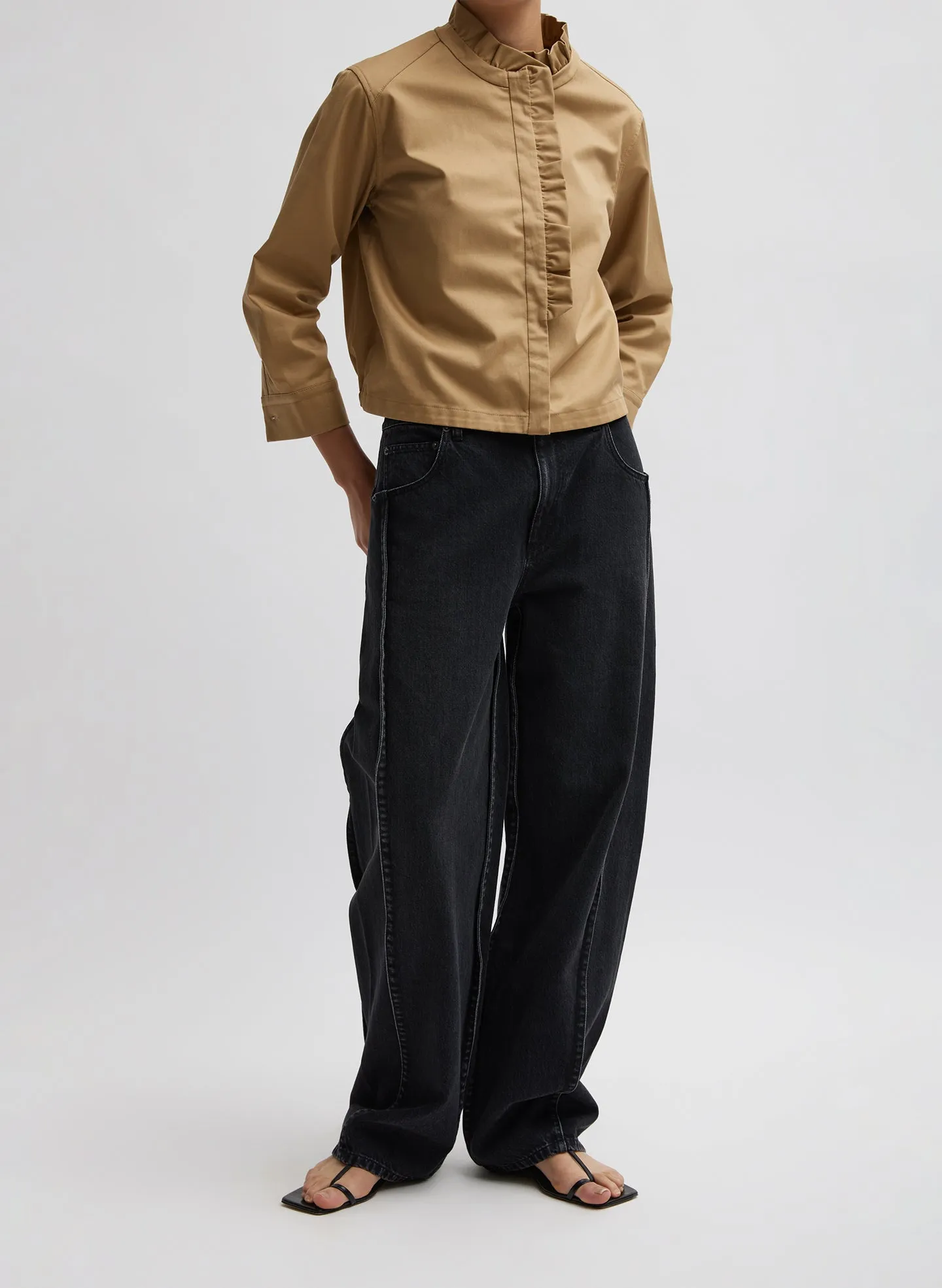 Chino Holly Bracelet Sleeve Shirt sold by Tibi product image thumbnail 4