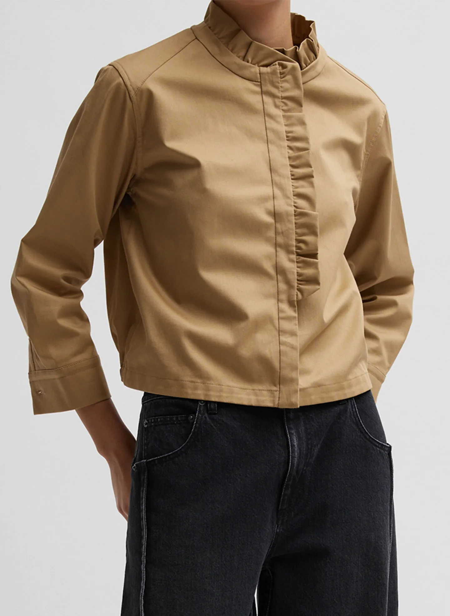 Chino Holly Bracelet Sleeve Shirt sold by Tibi