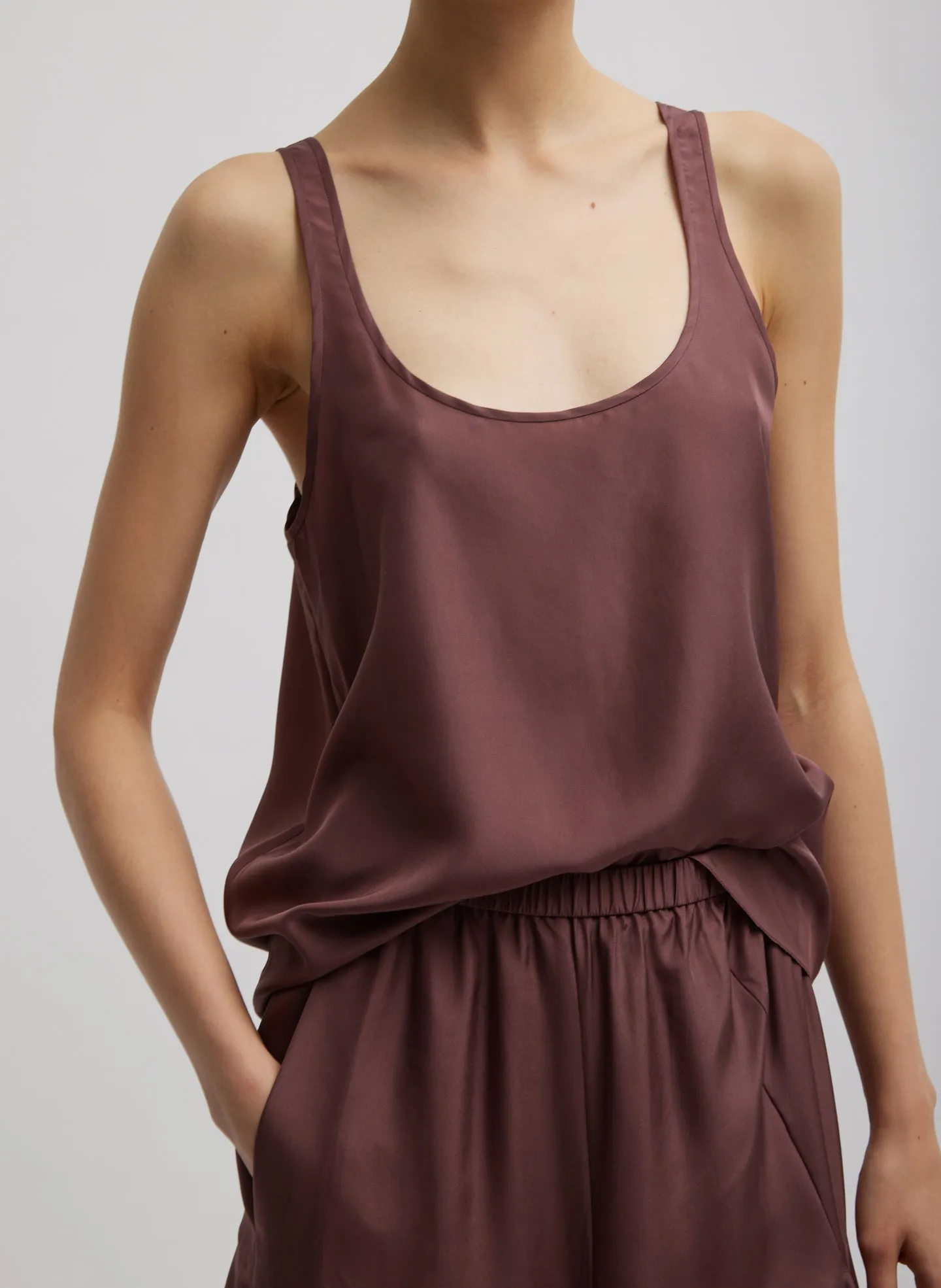 Silk Habutai Tank Top sold by Tibi