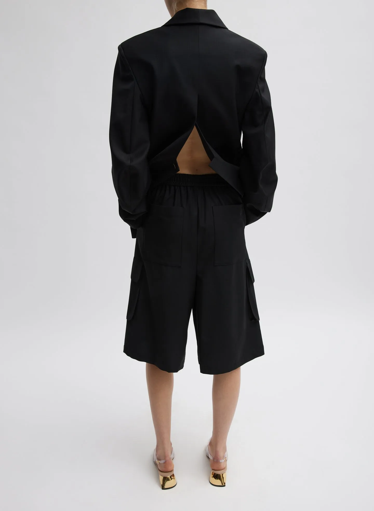 Tropical Wool Relaxed Cargo Short sold by Tibi product image thumbnail 4
