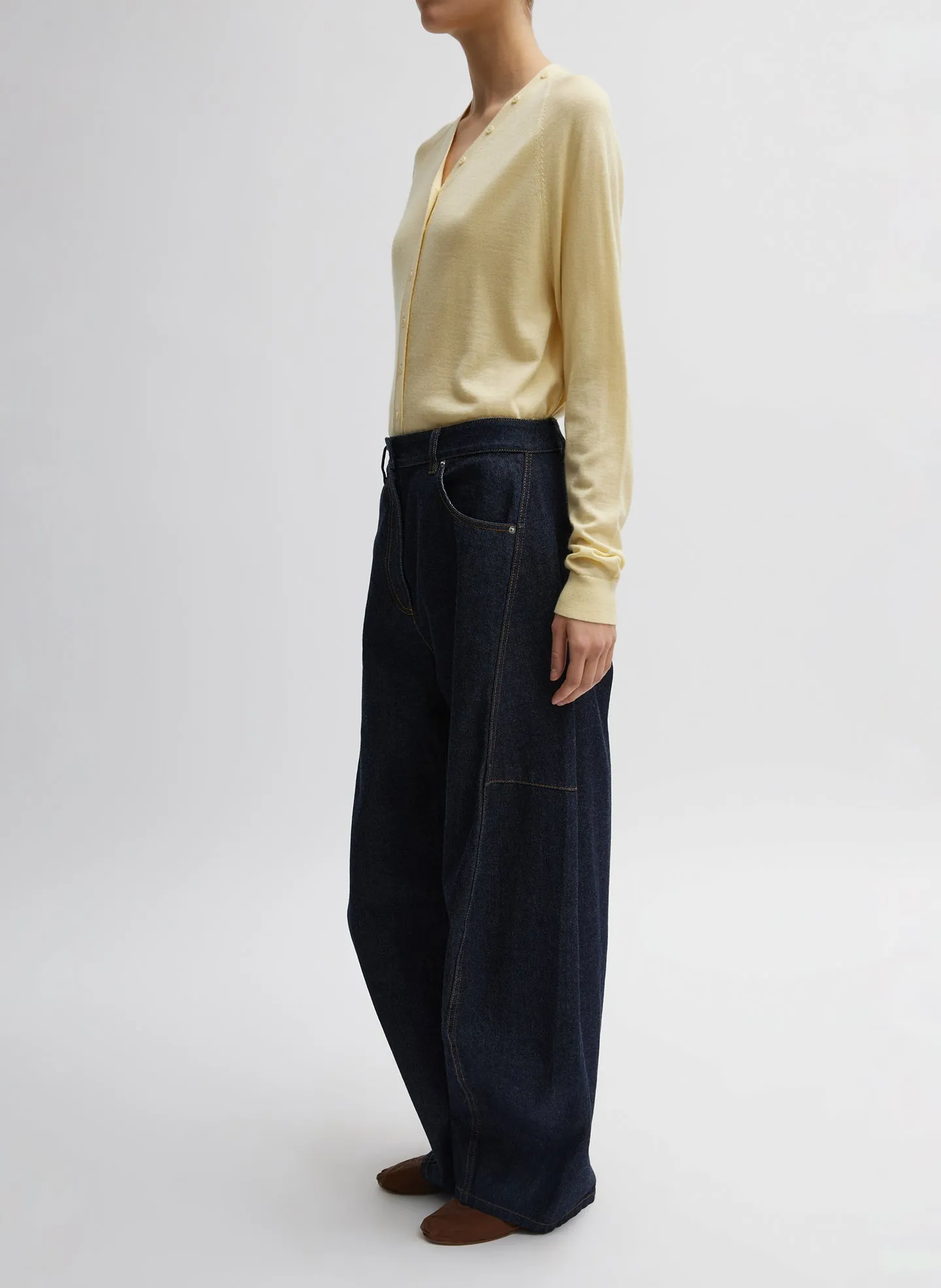 Cashmere Silk Blend Slim Cardigan sold by Tibi product image thumbnail 4