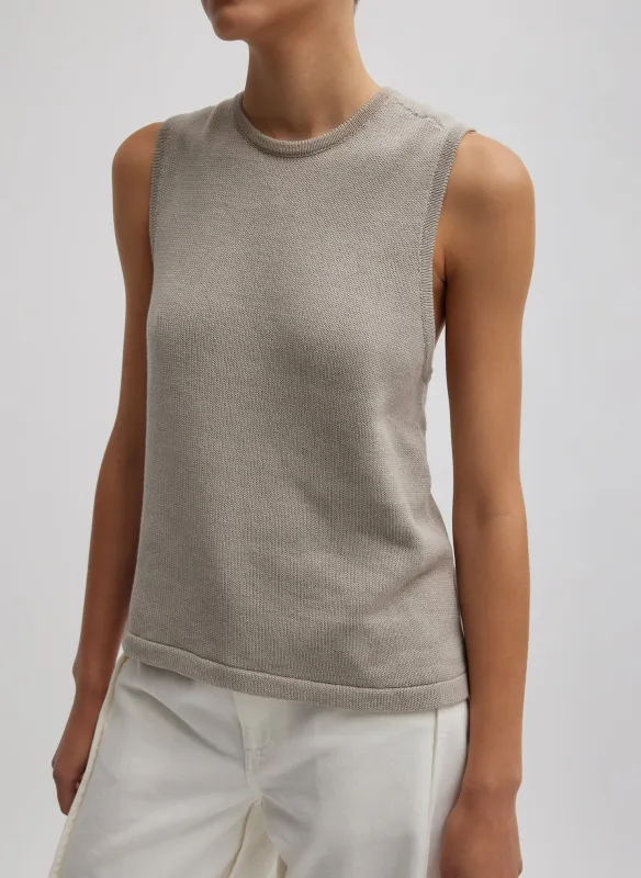 Cotton Criss Cross Sleeveless Sweater made by Tibi