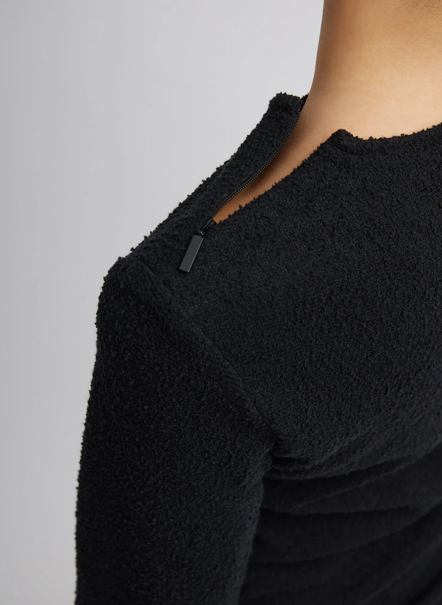 Boucle Knit Long Sleeve Circular Top sold by Tibi product image thumbnail 2