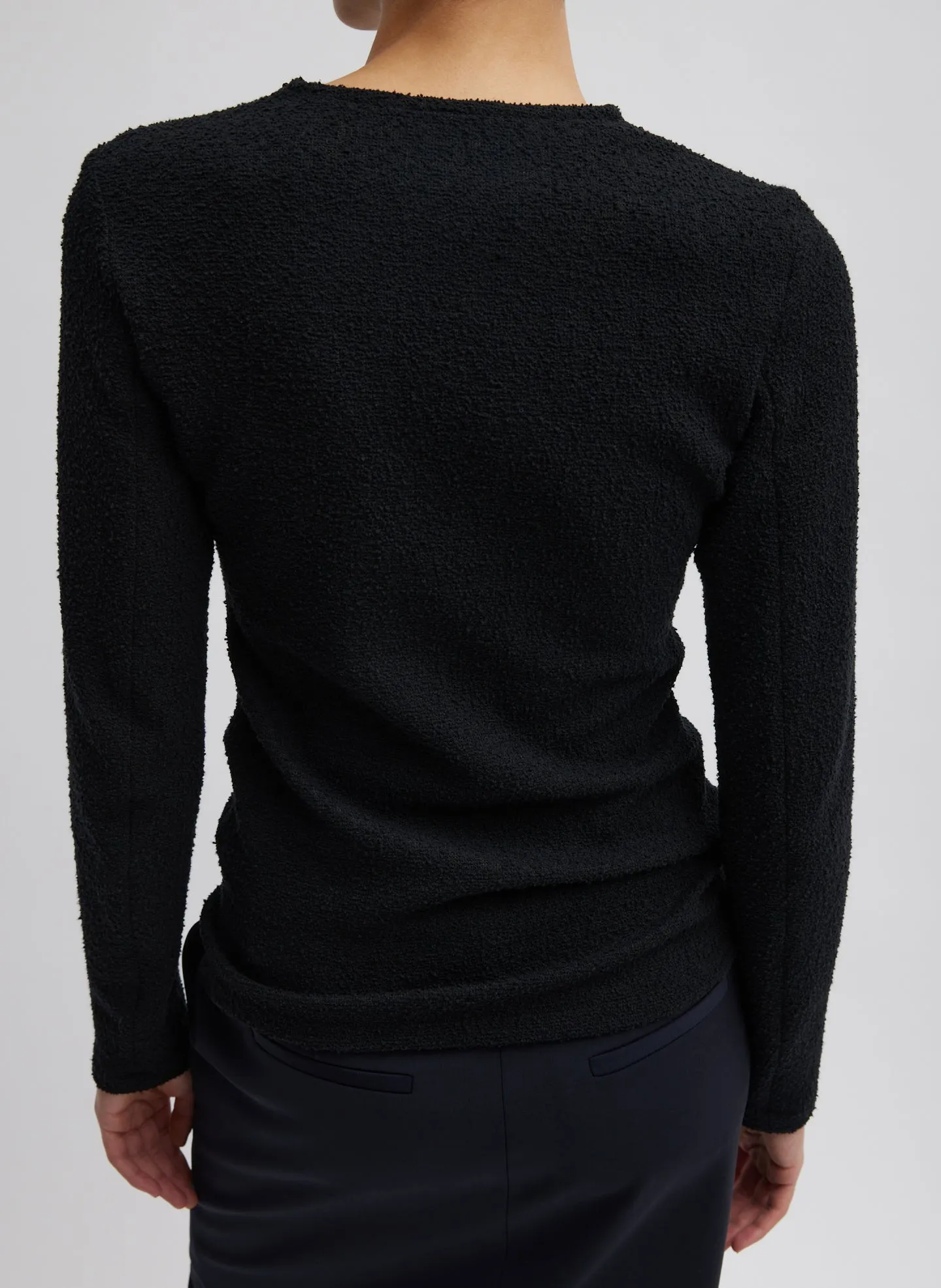 Boucle Knit Long Sleeve Circular Top sold by Tibi product image thumbnail 3