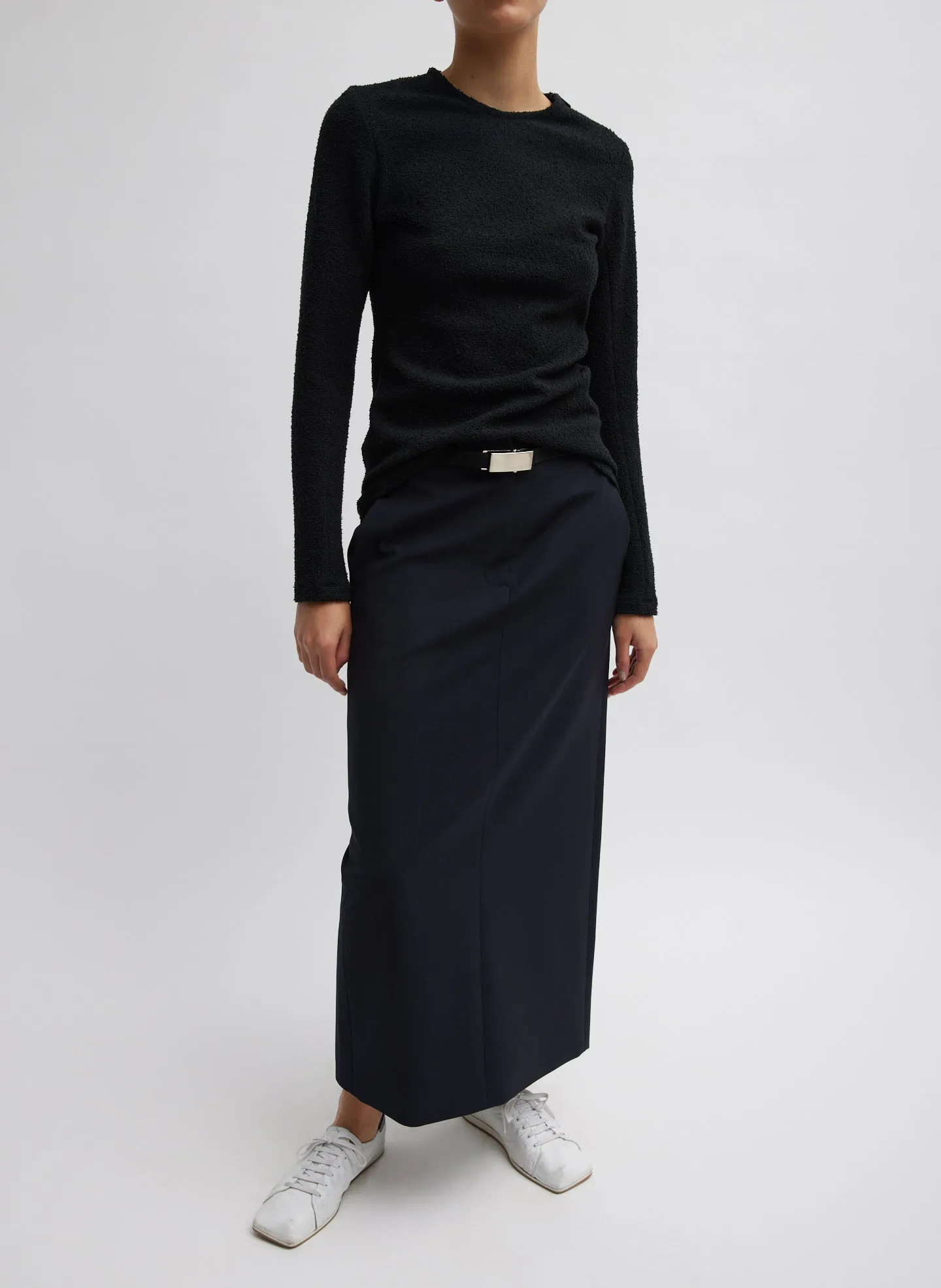 Boucle Knit Long Sleeve Circular Top sold by Tibi product image thumbnail 4