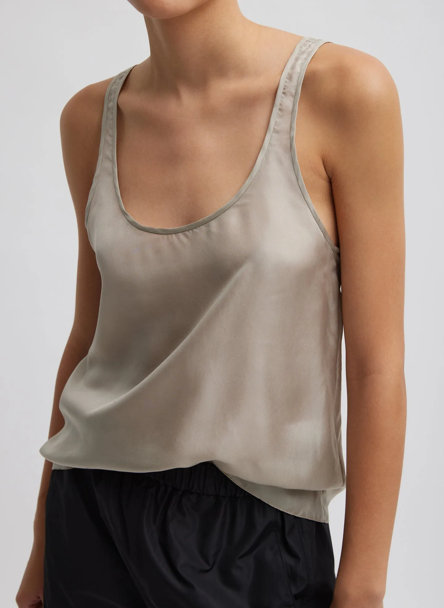 Silk Habutai Tank Top sold by Tibi