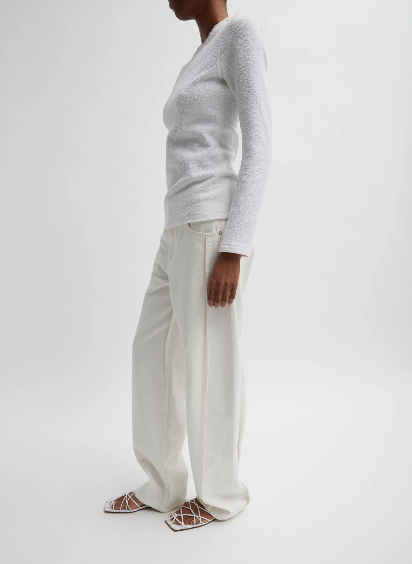 Boucle Knit Long Sleeve Circular Top sold by Tibi product image thumbnail 5