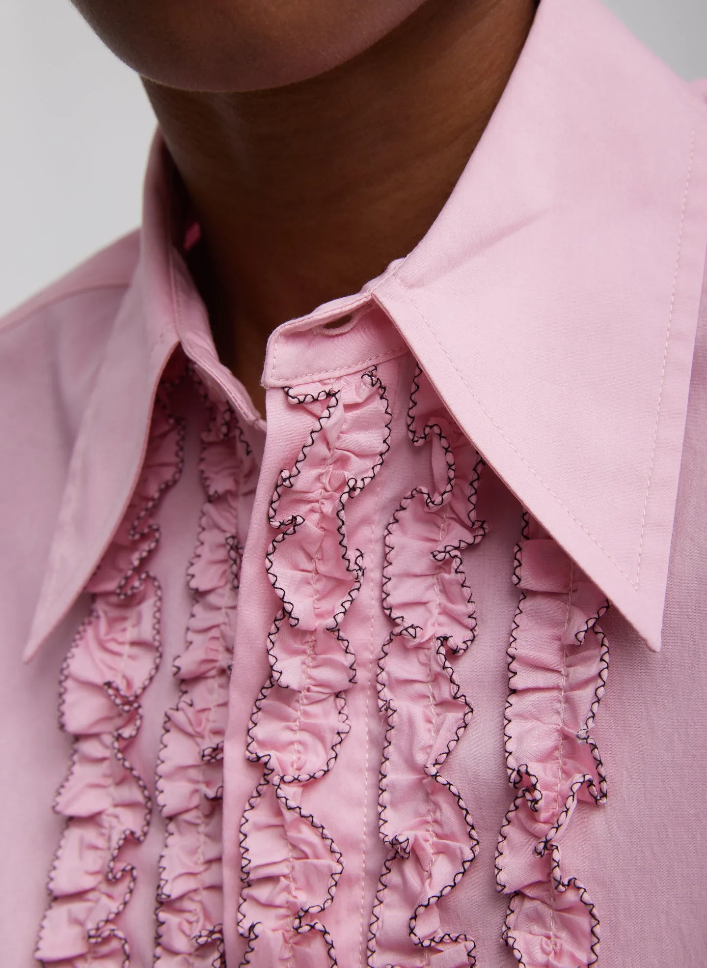 Light Weight Cotton Nylon Easy Tuxedo Shirt sold by Tibi product image thumbnail 4