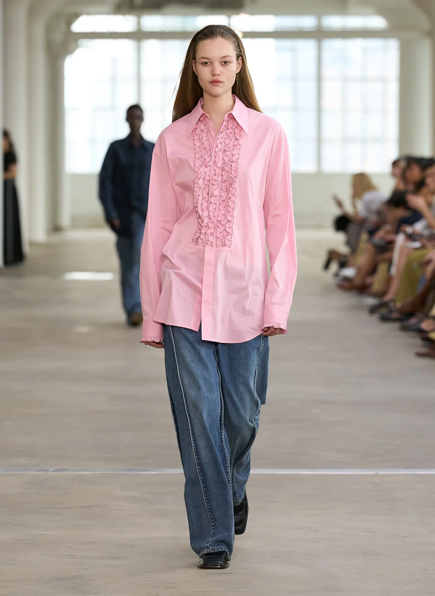 Light Weight Cotton Nylon Easy Tuxedo Shirt sold by Tibi product image thumbnail 2