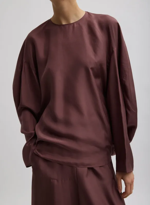 Silk Habutai Circular Top made by Tibi