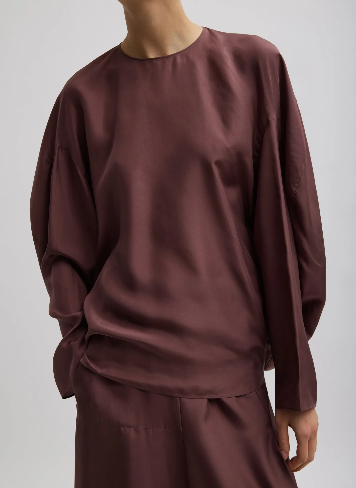 Silk Habutai Circular Top sold by Tibi