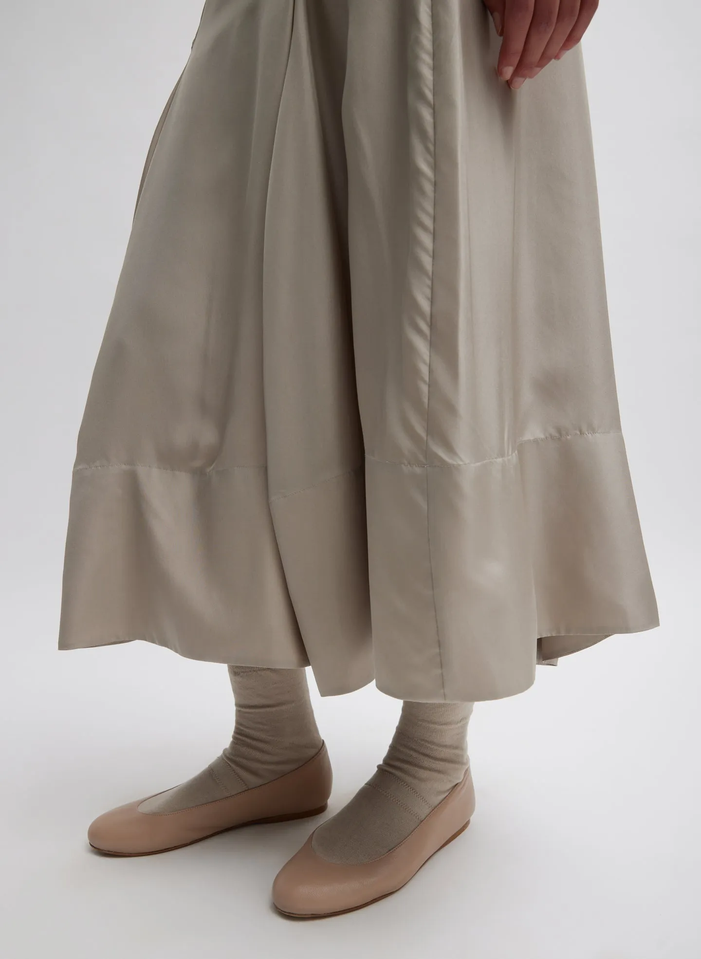 Silk Habutai Circular Seamed Skirt sold by Tibi product image thumbnail 4