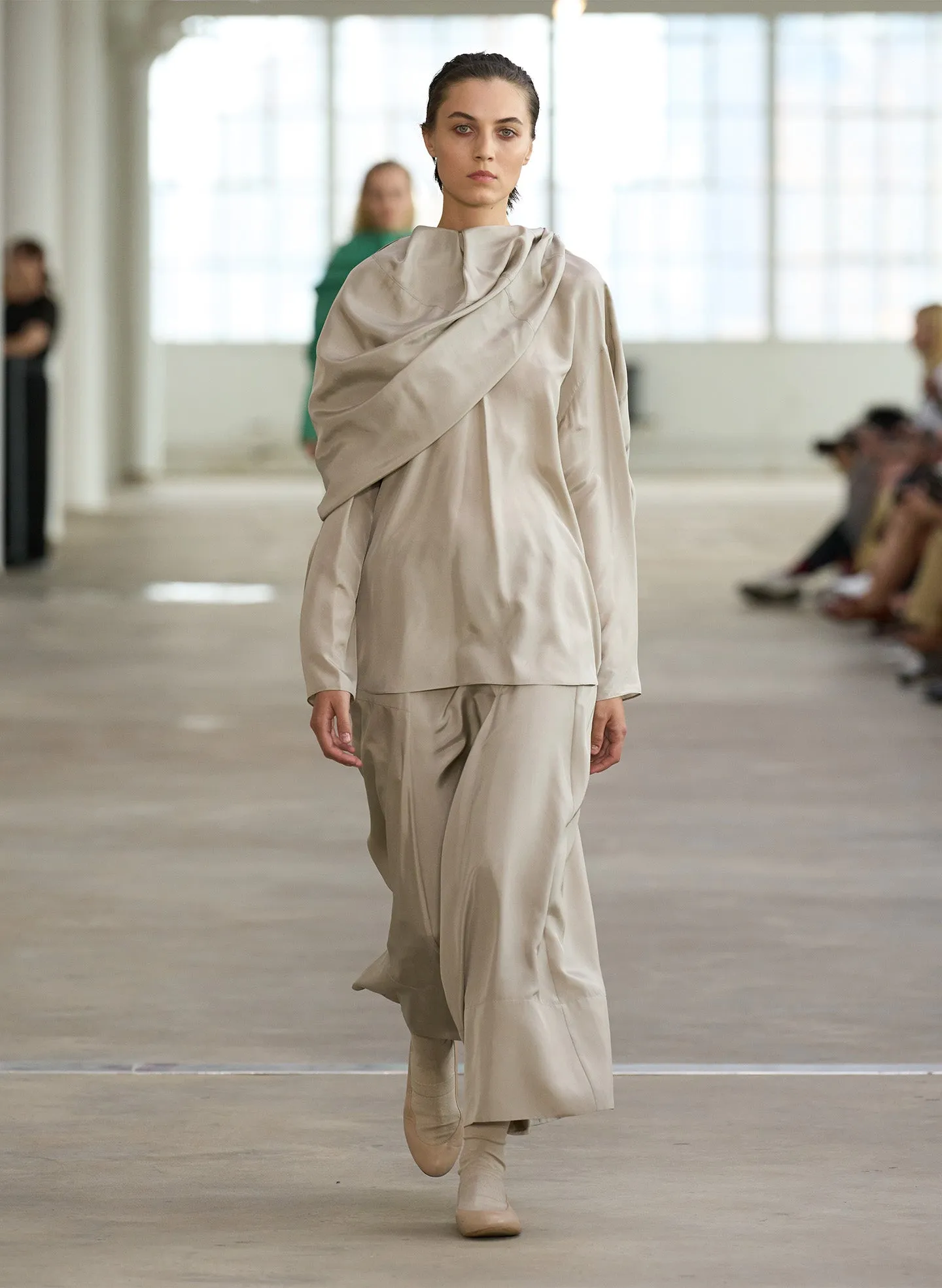 Silk Habutai Circular Seamed Skirt sold by Tibi product image thumbnail 2