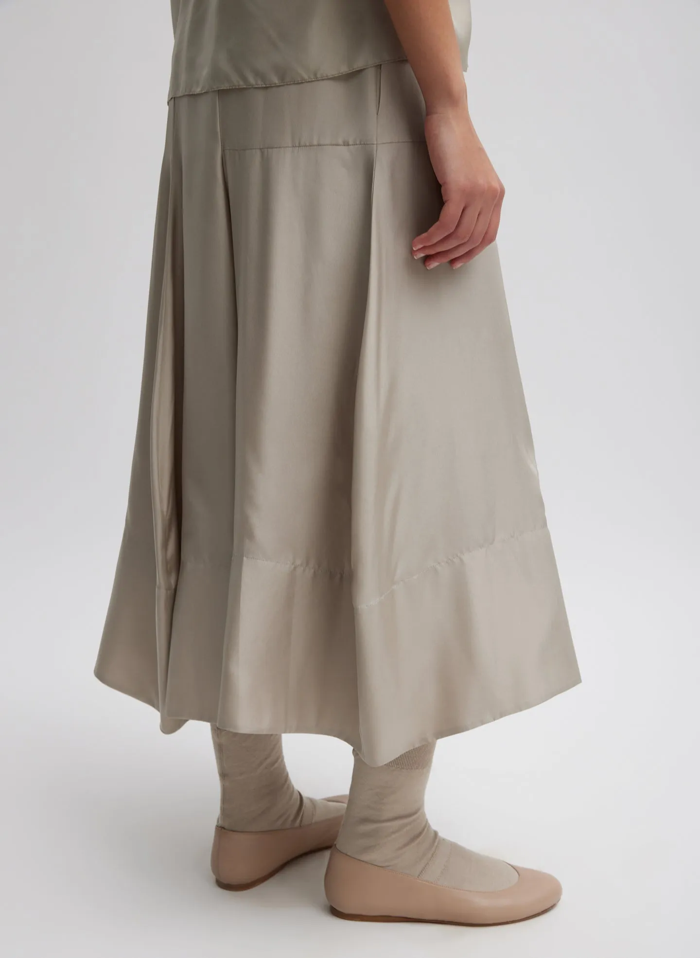 Silk Habutai Circular Seamed Skirt sold by Tibi product image thumbnail 5