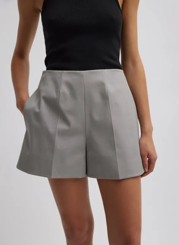 Oliver Cotton Stretch Tricotine Structured Shorts made by Tibi