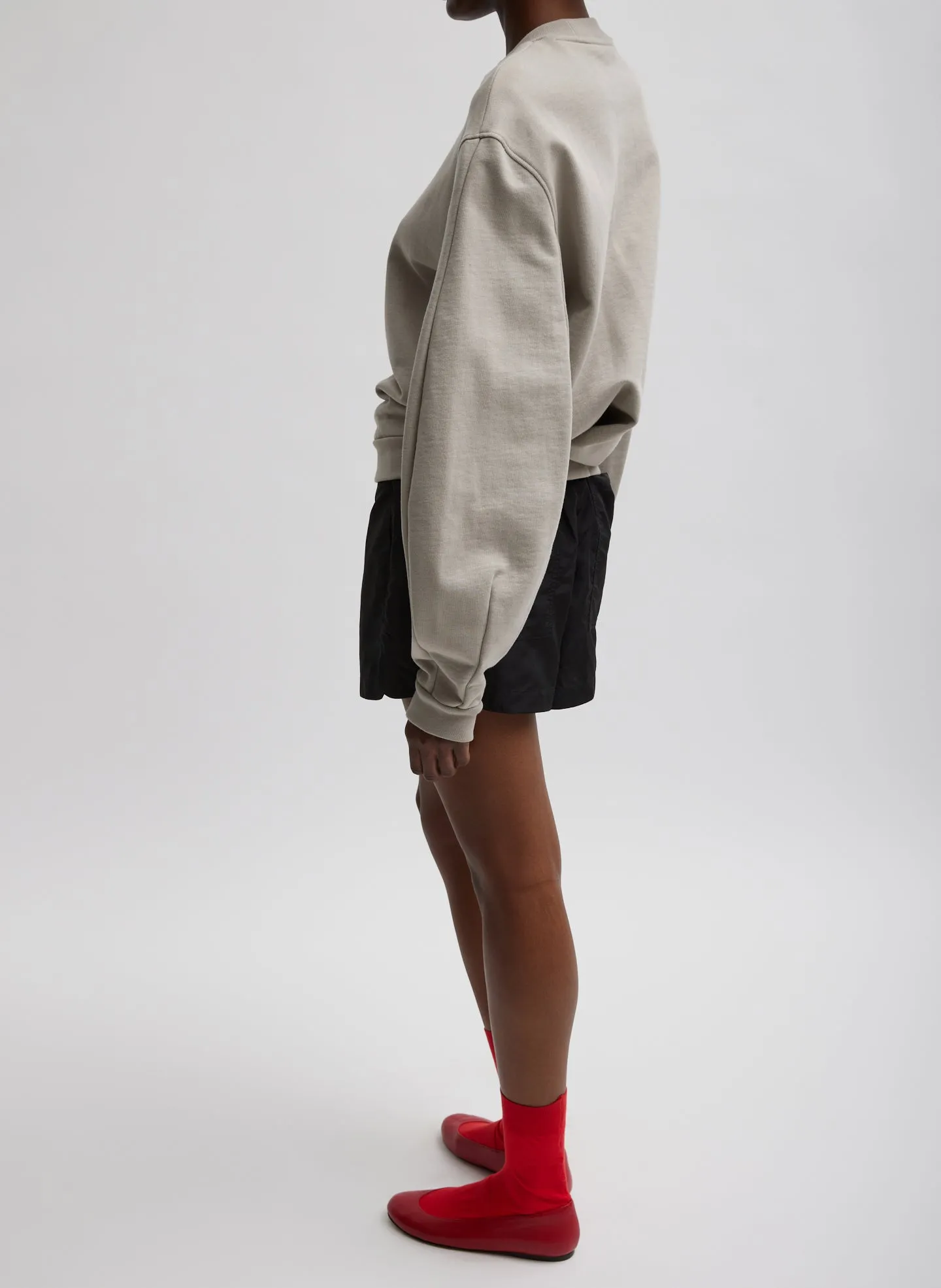Sculpted Long Sleeve Sweatshirt sold by Tibi product image thumbnail 4