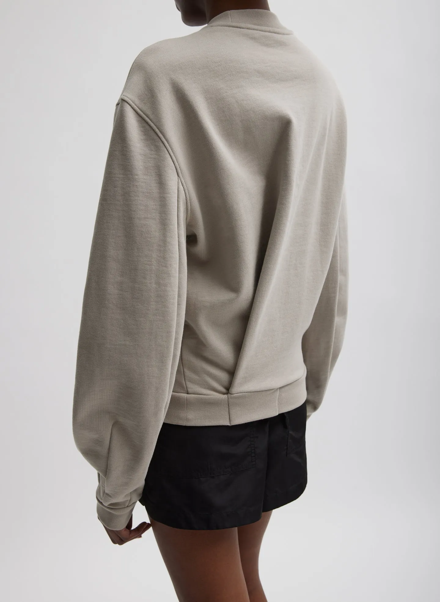 Sculpted Long Sleeve Sweatshirt sold by Tibi product image thumbnail 3