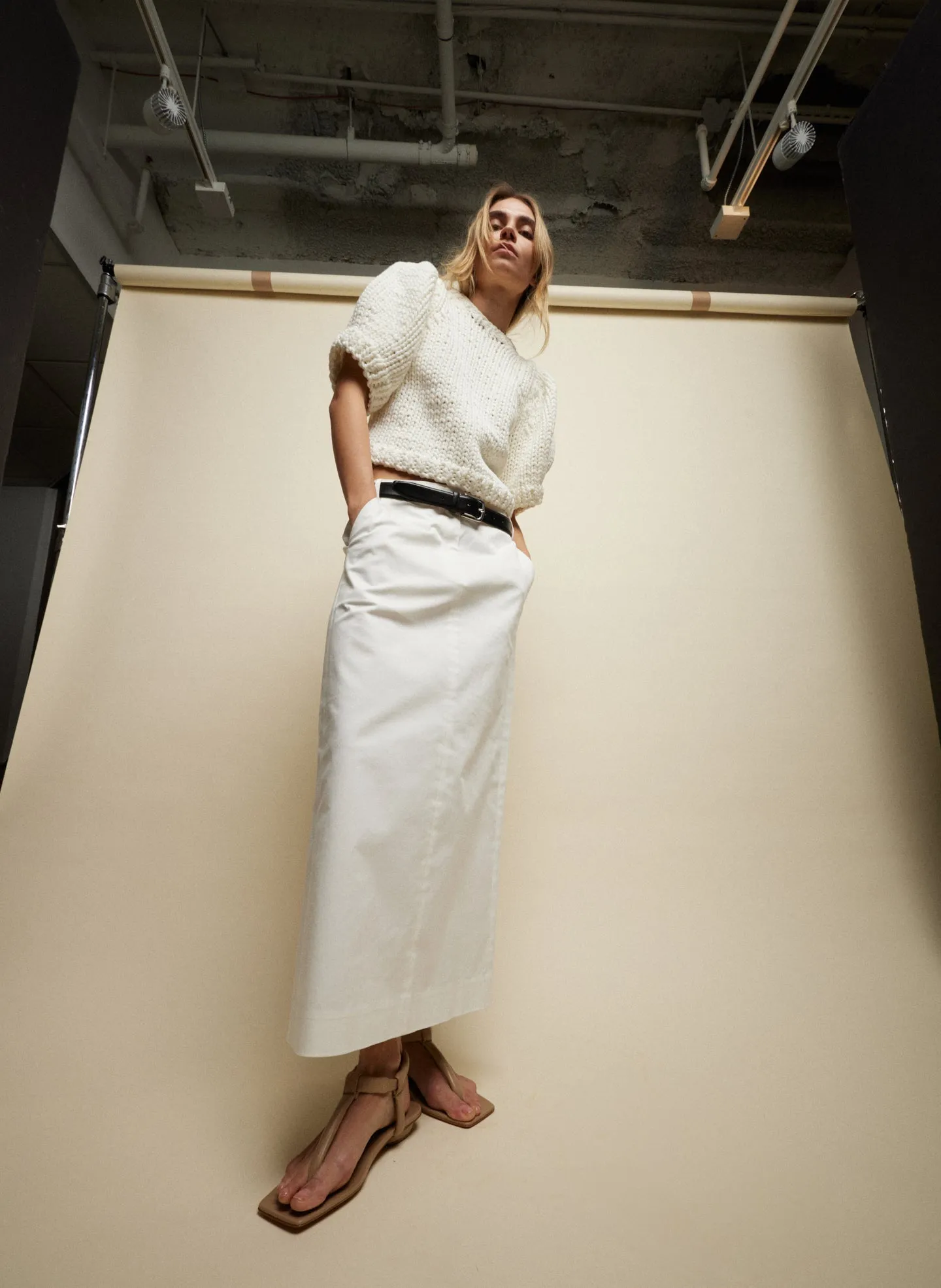 Chino Maxi Skirt sold by Tibi product image thumbnail 3