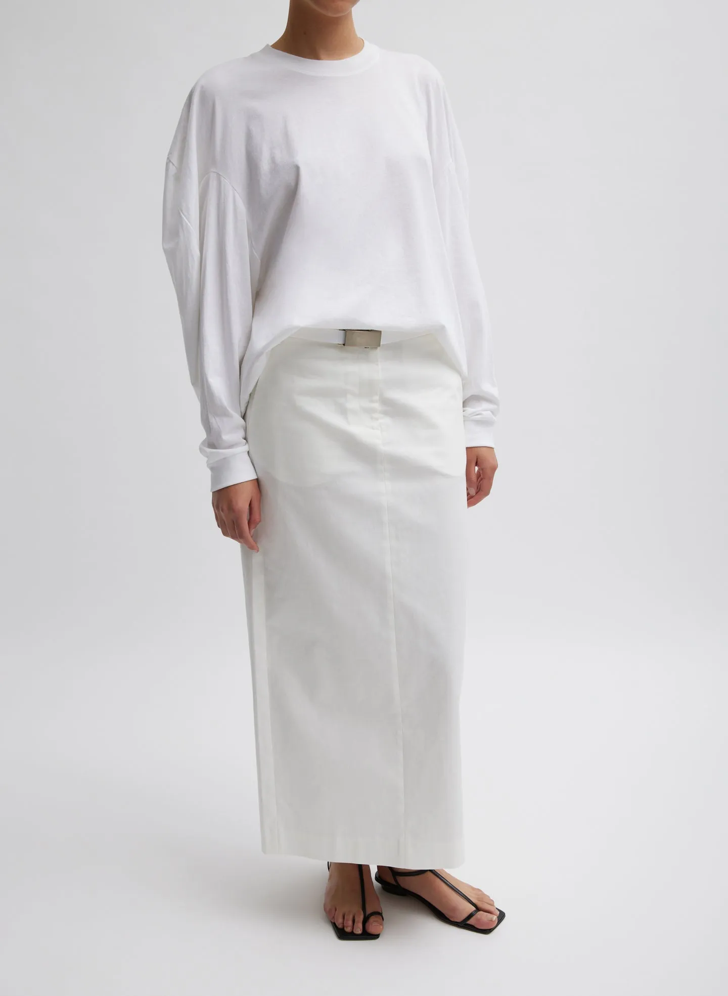Chino Maxi Skirt sold by Tibi product image thumbnail 4