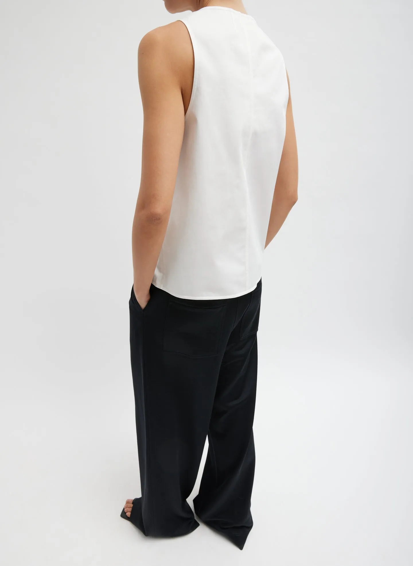Chino Slit Front Sleeveless Top sold by Tibi product image thumbnail 4