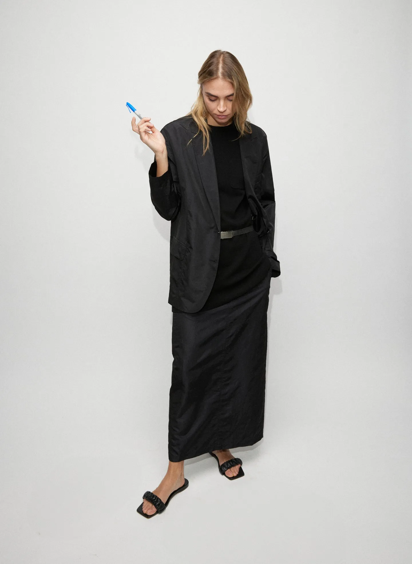 Silk Nylon Maxi Skirt sold by Tibi product image thumbnail 4