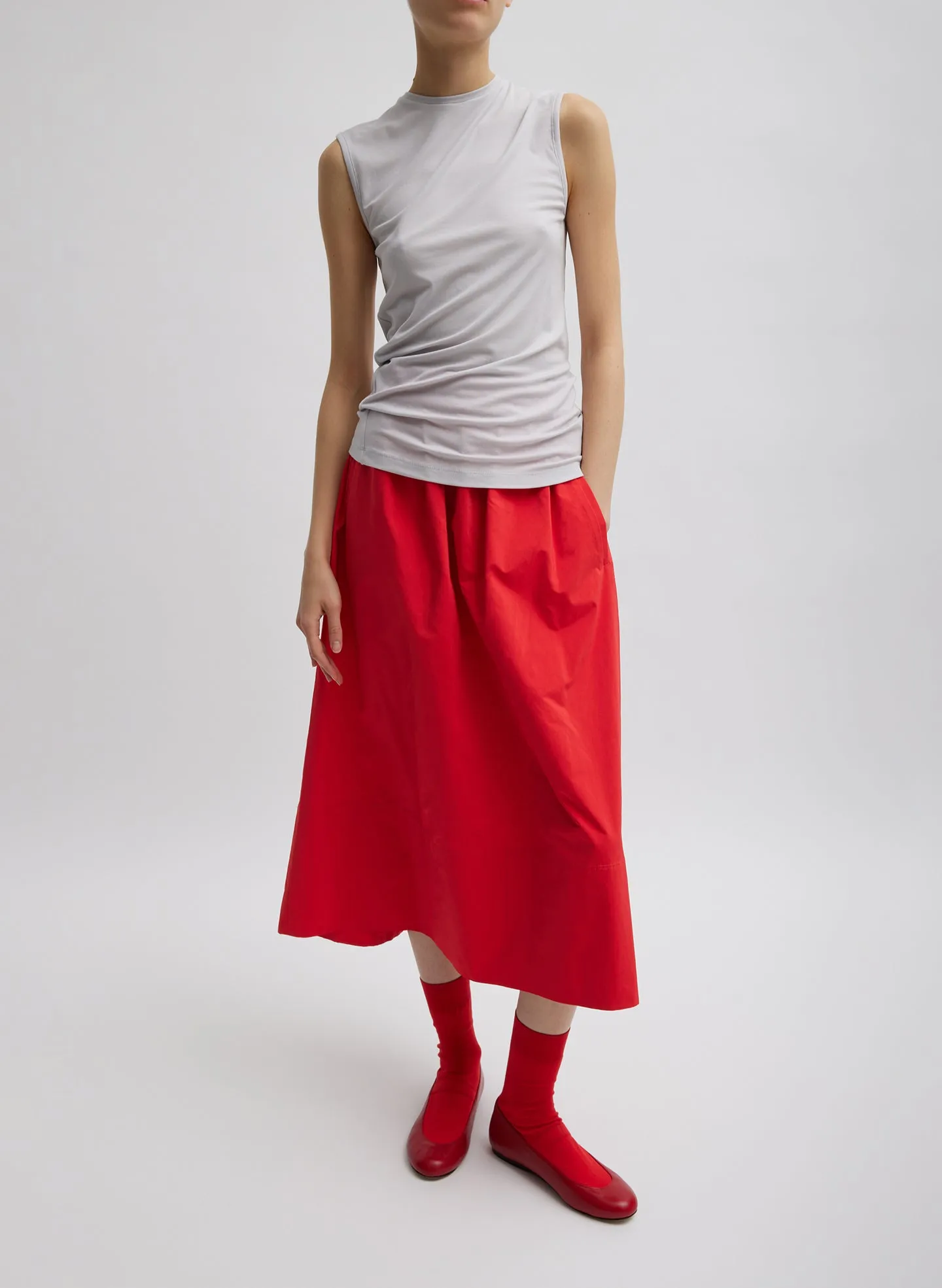 Tencel Knit Twisted Seam Tank sold by Tibi product image thumbnail 4