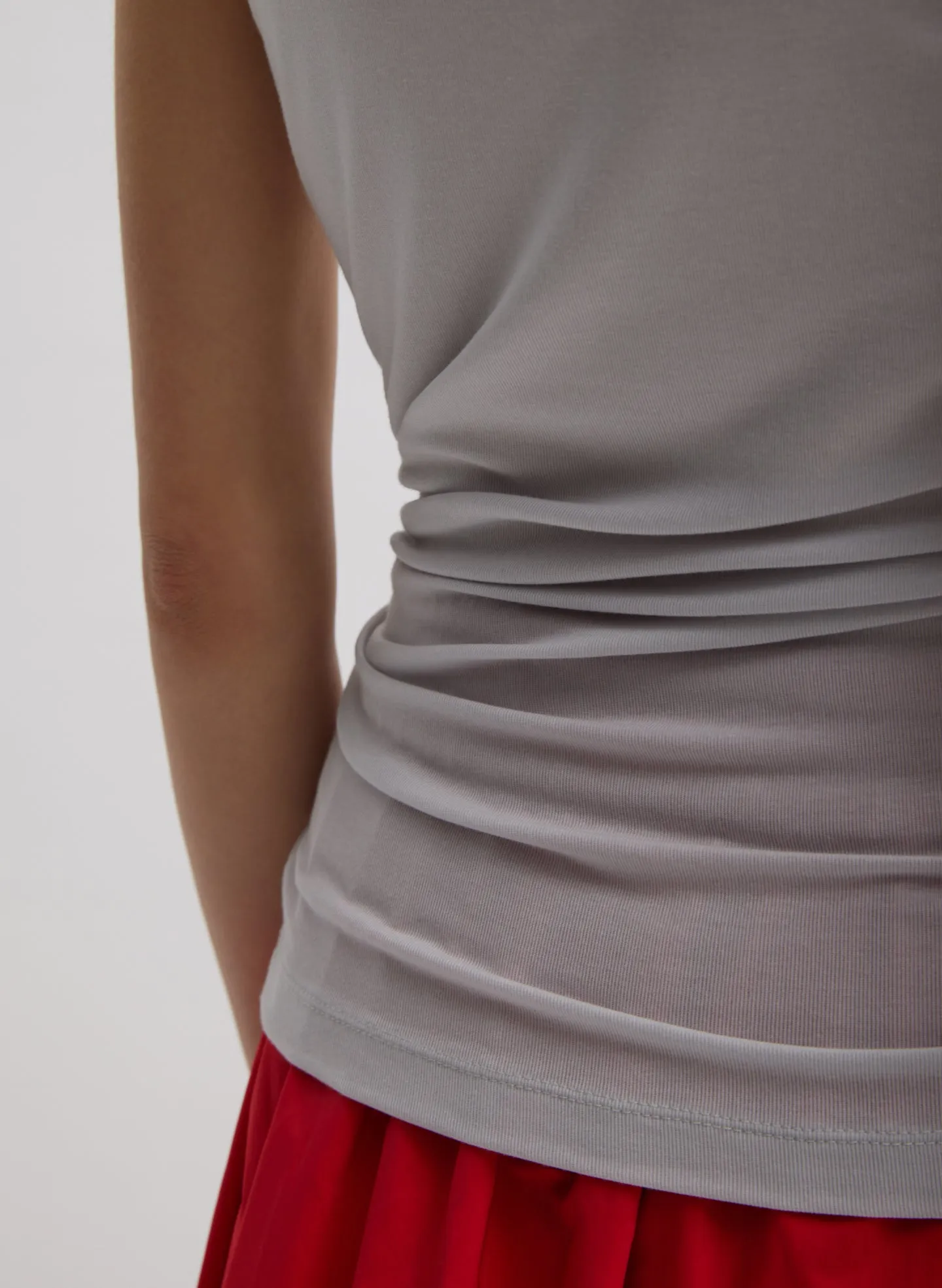 Tencel Knit Twisted Seam Tank sold by Tibi product image thumbnail 3