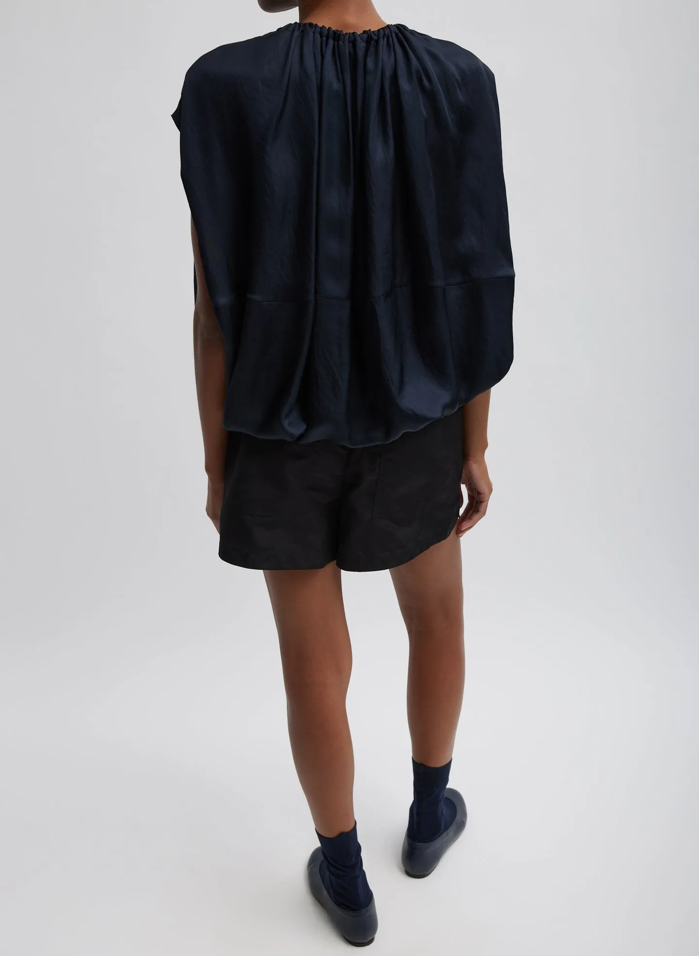 Spring Acetate Shirred Neck Circular Top sold by Tibi product image thumbnail 4