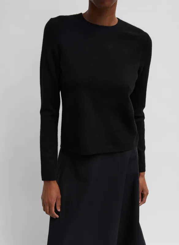 Compact Stretch Cashmere Long Sleeve Open Back Sweater sold by Tibi