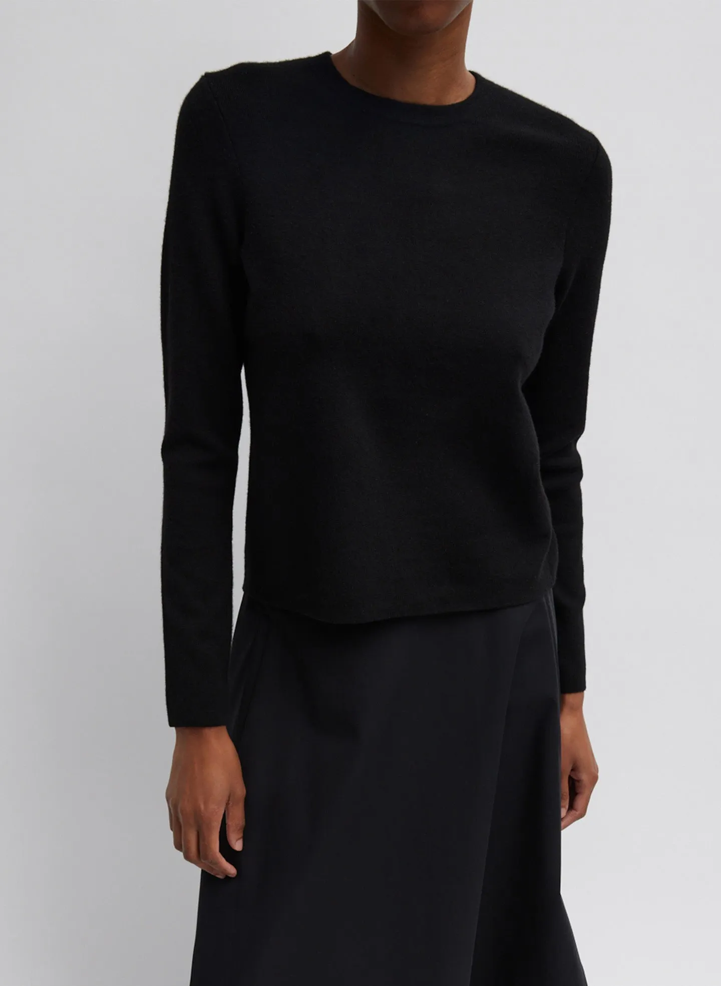 Compact Stretch Cashmere Long Sleeve Open Back Sweater sold by Tibi
