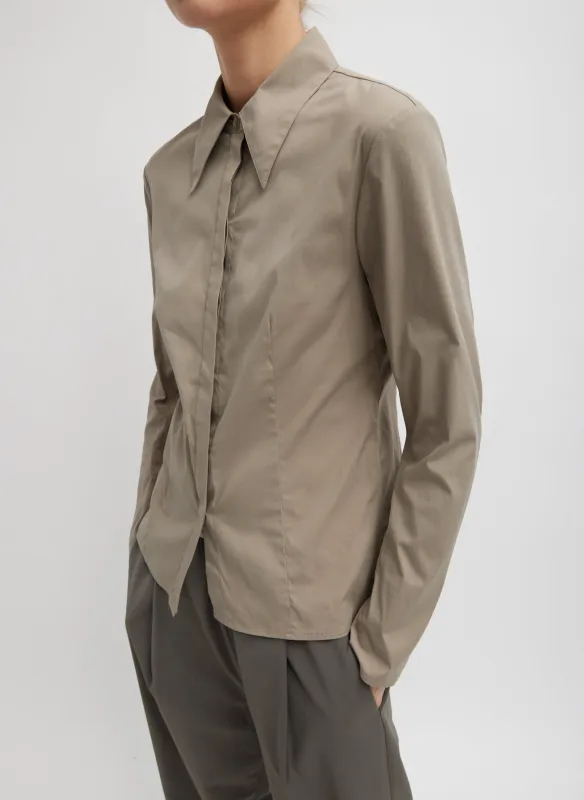 Stretch Cotton Nylon Circular Sleeve Shirt sold by Tibi