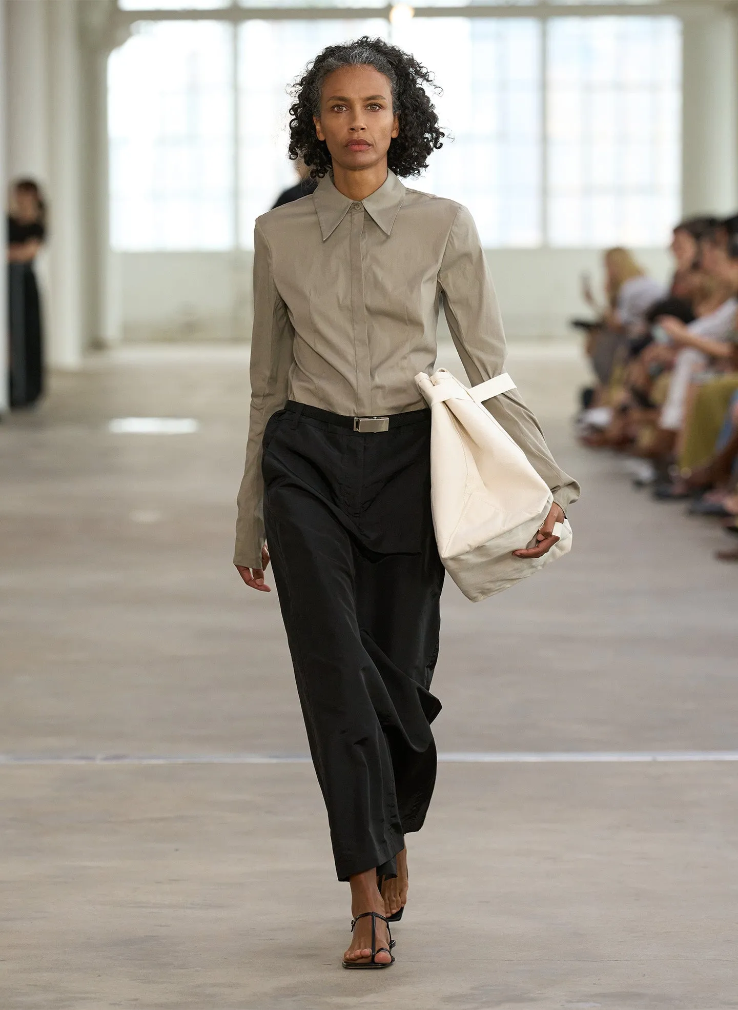 Stretch Cotton Nylon Circular Sleeve Shirt sold by Tibi product image thumbnail 2