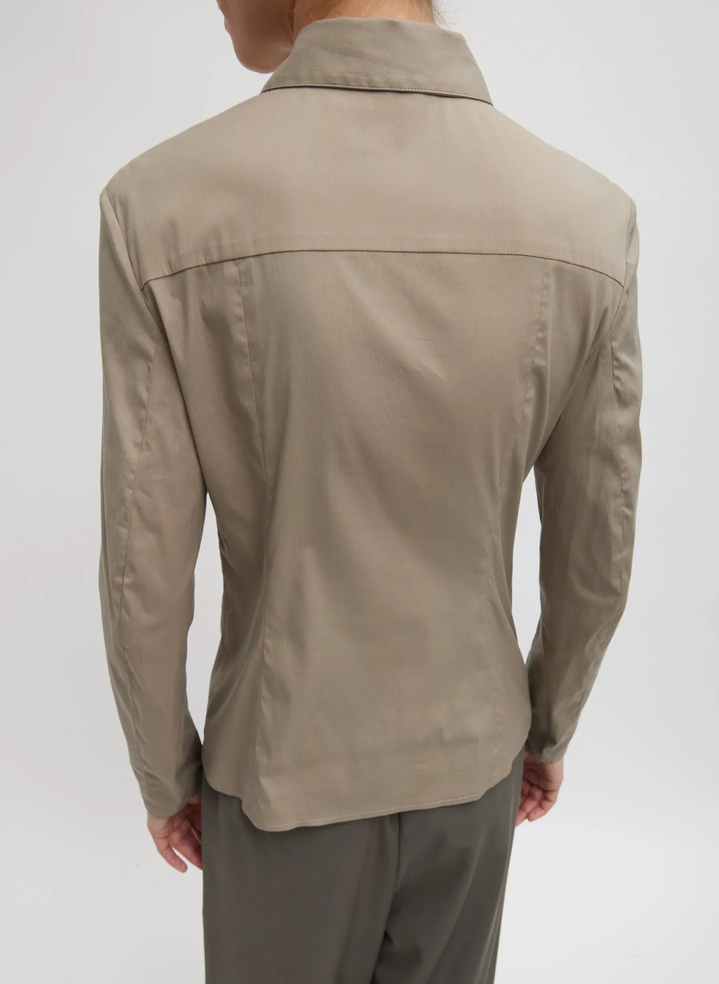 Stretch Cotton Nylon Circular Sleeve Shirt sold by Tibi product image thumbnail 5