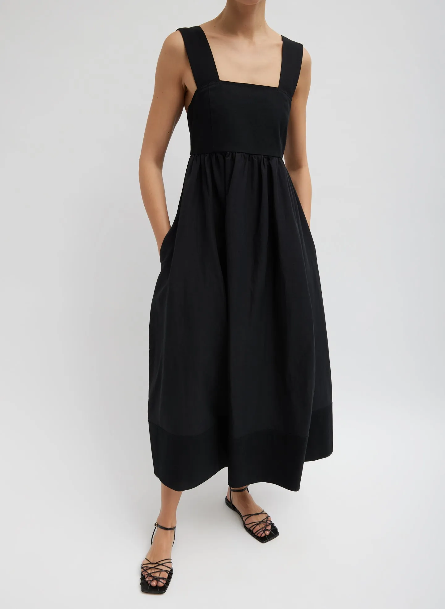 Linen Cotton Voile Sculpted Dress sold by Tibi