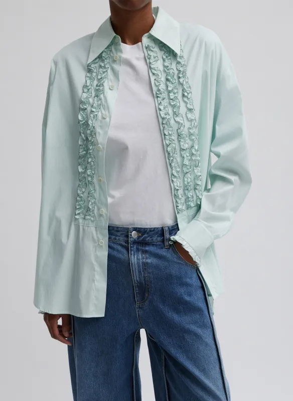 Light Weight Cotton Nylon Easy Tuxedo Shirt made by Tibi