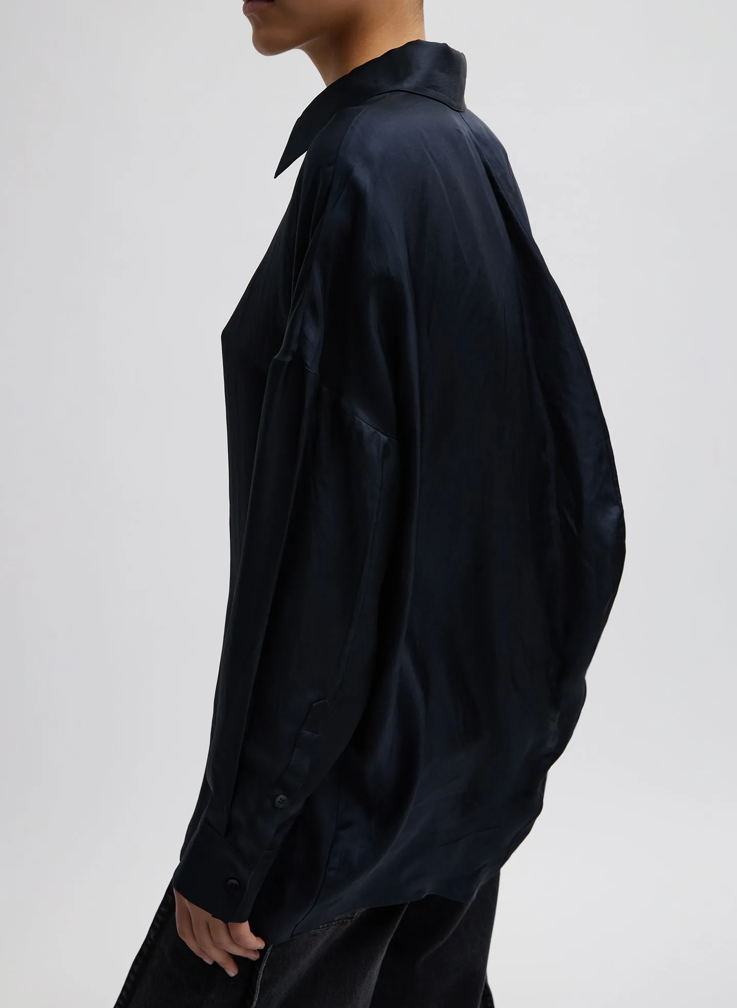 Spring Acetate Shirt With Cocoon Back sold by Tibi product image thumbnail 4